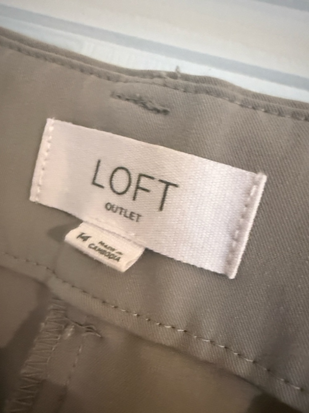 Ann Taylor LOFT Taupe Wide-Leg Dress Pants - Picture 2 of 4